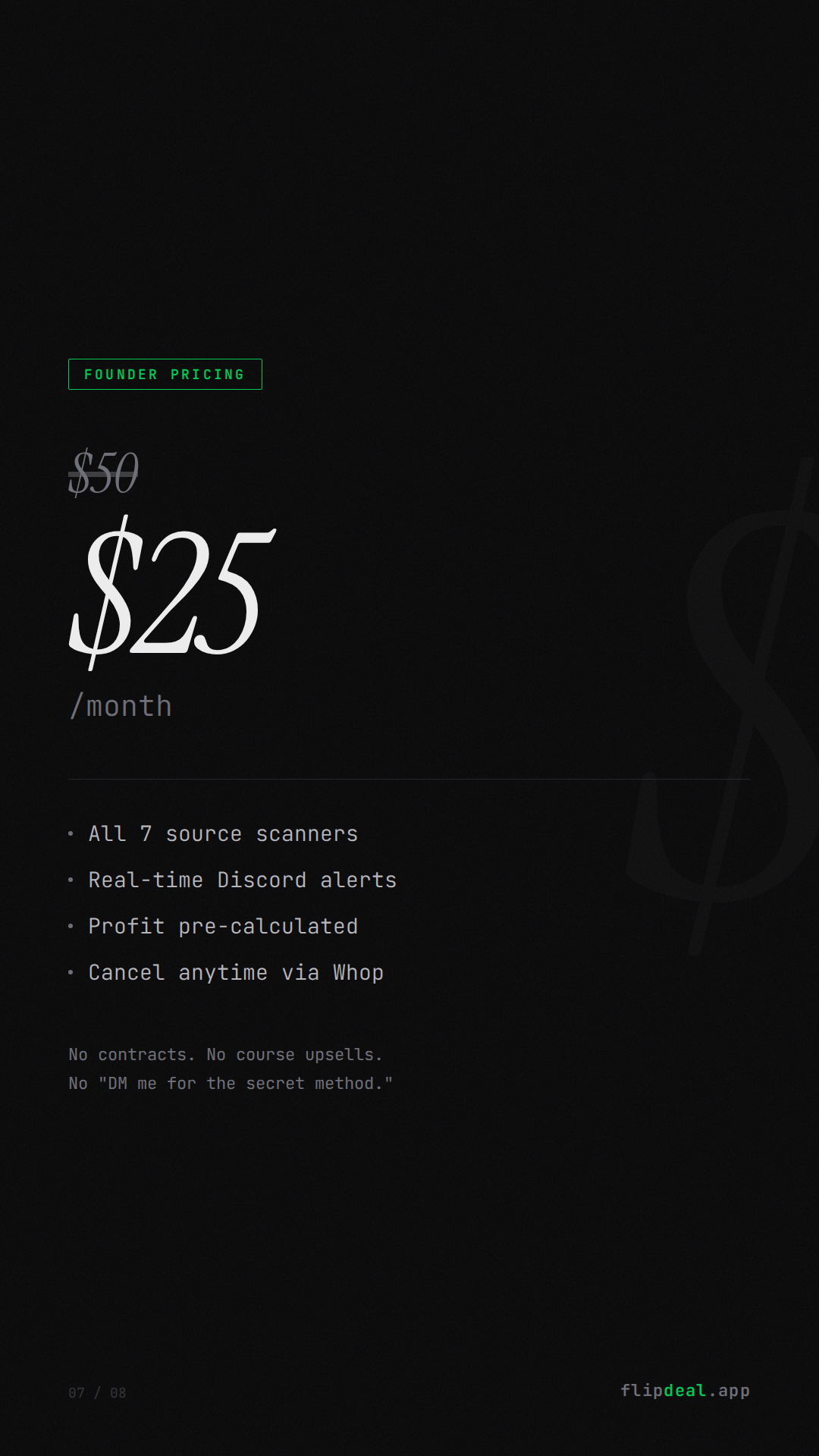 Slide 07 — Pricing